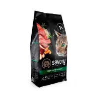 Сухий корм для кошенят Savory Свіжа індичка і курка 400гр                                           