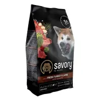 Сухий корм Savory для собак великих порід Індичка та ягня 3кг                                       
