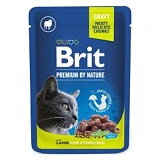 Brit Premium Cat pouch Brit Premium Cat pouch консервы Ягня в соусе для стерилизованных котов 85гр  