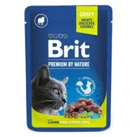 Brit Premium Cat pouch Brit Premium Cat pouch консервы Ягня в соусе для стерилизованных котов 85гр  