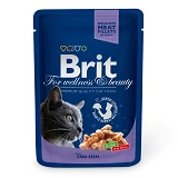 Консервы Brit Premium Cat pouch для кошек Треска 100г