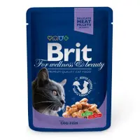 Консервы Brit Premium Cat pouch  для кошек Треска 100г                                              