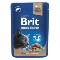 Консервы с печенкой в соусе Brit Premium Cat pouch 100г                                             