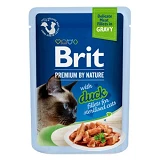 Филе Утки в соусе для стерилизованных Brit Premium Delicate Cat pouch 85г                           