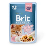 Филе курицы в соусе для котят Brit Premium Delicate Cat pouch 85г                                   