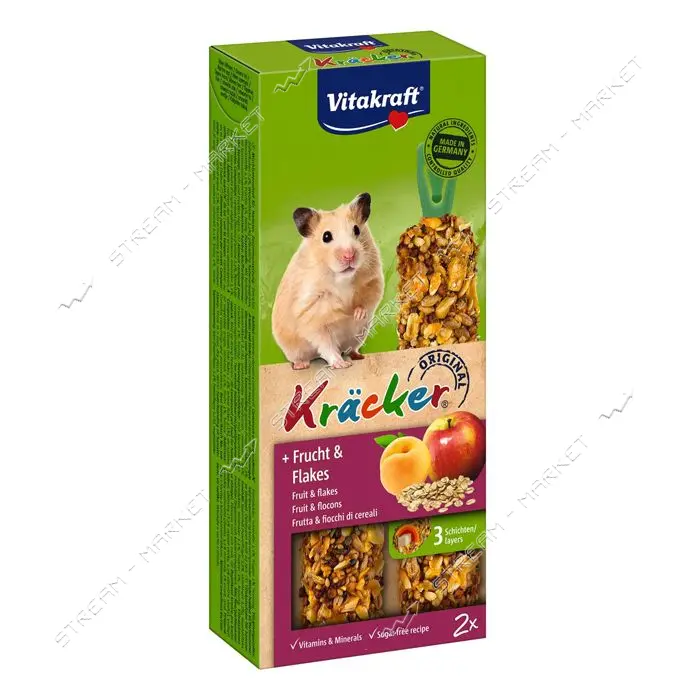 Крекер для хомяка с фруктами Vitakraft 2шт