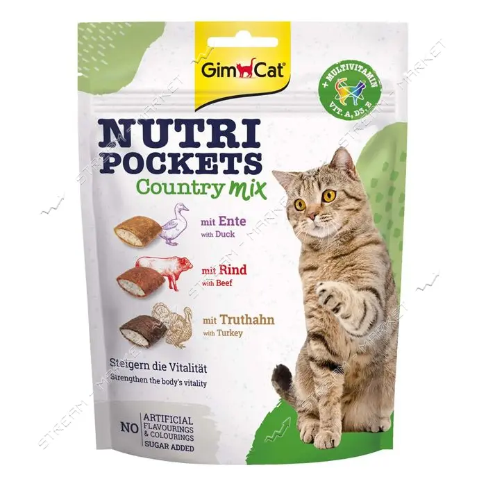 Лакомства для кошек Nutri Pockets Кантри микс 150г