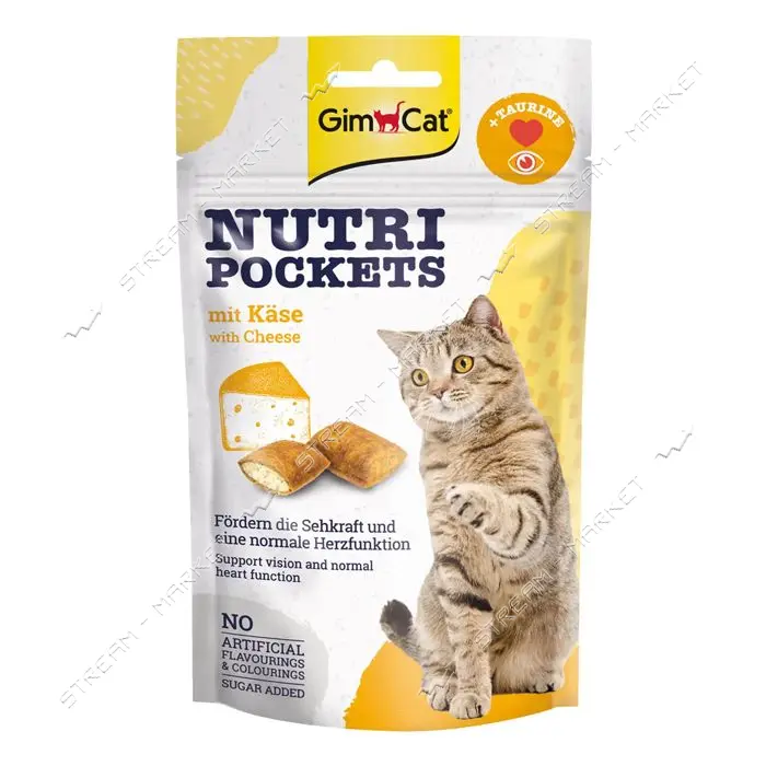 Лакомства для кошек Nutri Pockets Сыр и Таурин 60г