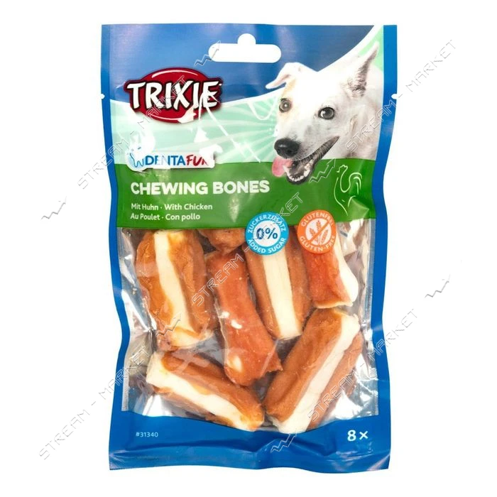 Кость пресованная Trixie Denta Fun с курицей 5см 120г 8шт