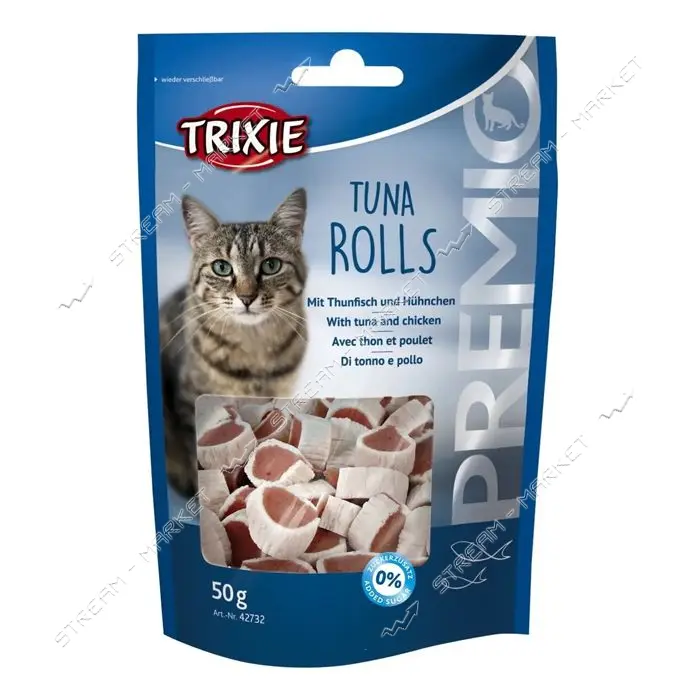 Лакомство для котов Trixie Premio Tuna Rolls тунец 50г                                              