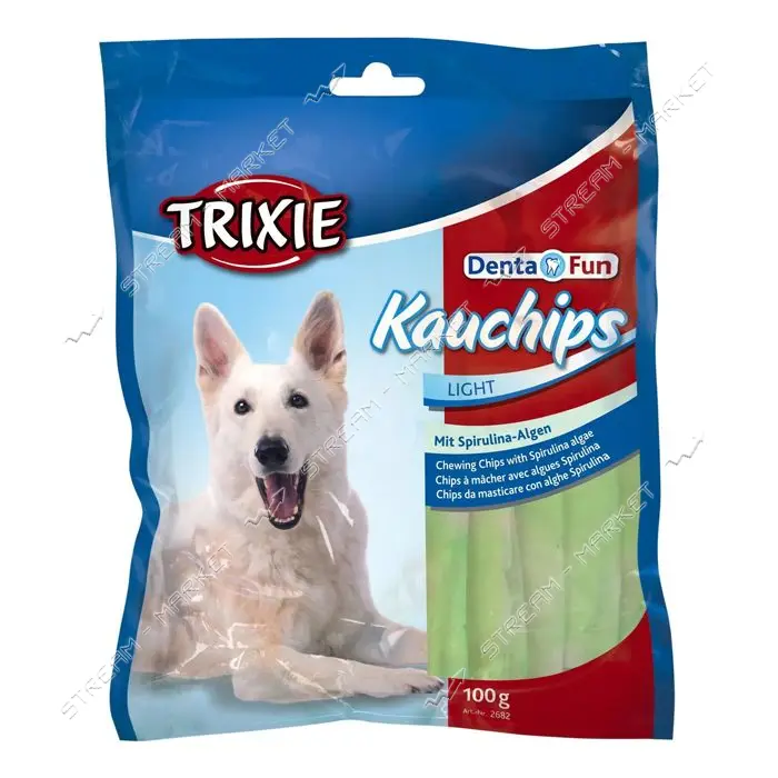 Лакомство для собак Trixie KauChips Light со спирулиной 100г                                        