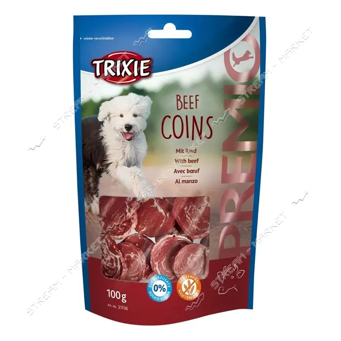 Лакомство для собак Trixie Premio Beef Coins с говядиной 100г                                       