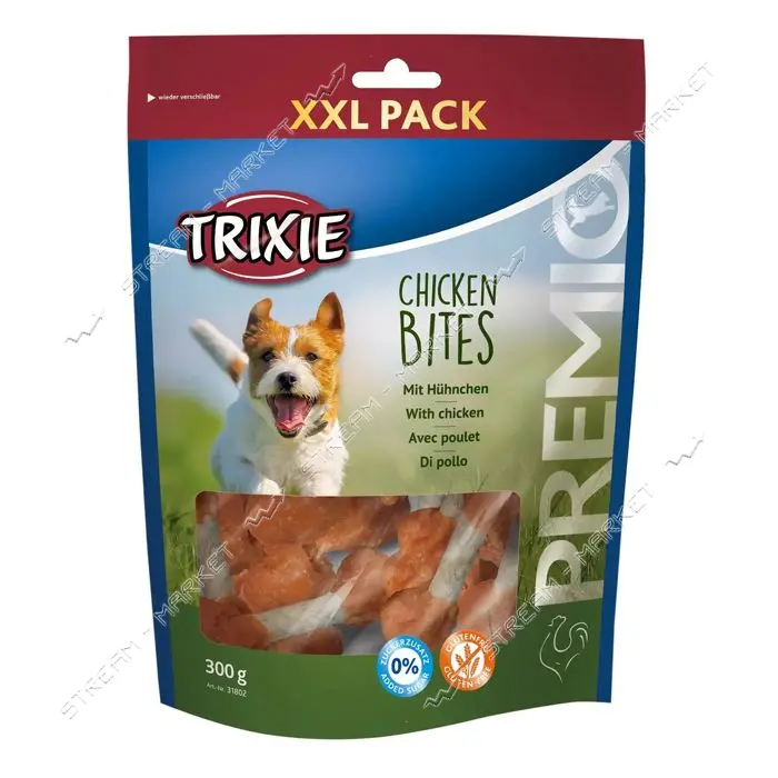 Лакомство для собак Trixie Premio Chicken Bites XXL Pack куриные гантели 300г