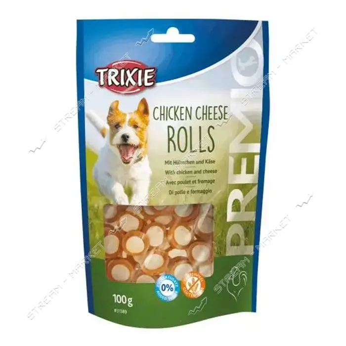 Лакомство для собак Trixie Premio Chicken Cheese Rolls с курицей и сыром 100г