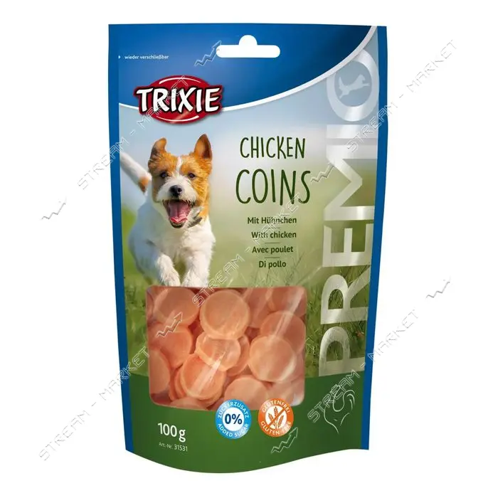 Лакомство для собак Trixie Premio Chicken Coins куриные монетки 100г