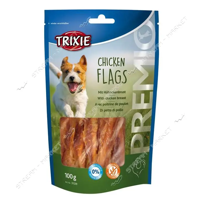 Лакомство для собак Trixie Premio Chicken Flags куриная грудка 100г                                 