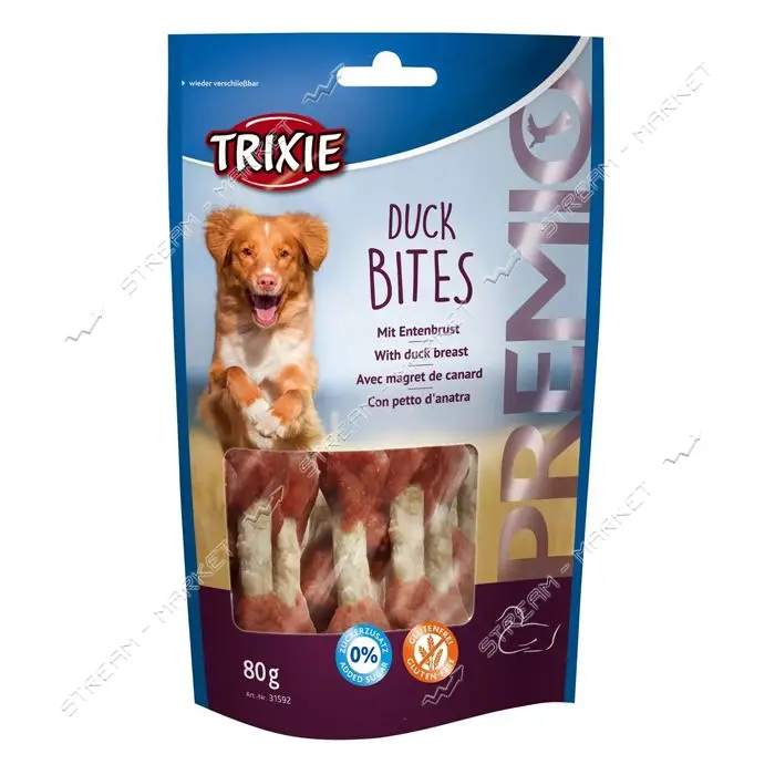 Лакомство для собак Trixie Premio Duck Bites утка 80г