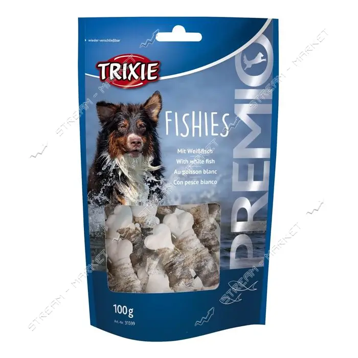 Лакомство для собак Trixie Premio Fishes косточка с рыбой 100г                                      