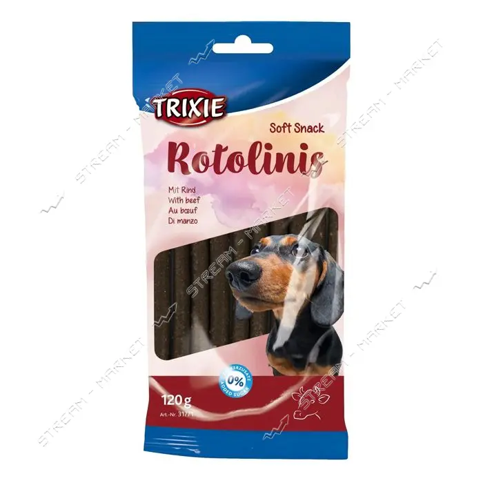 Лакомство для собак Trixie Rotolinis с говядиной 120г 12шт                                          