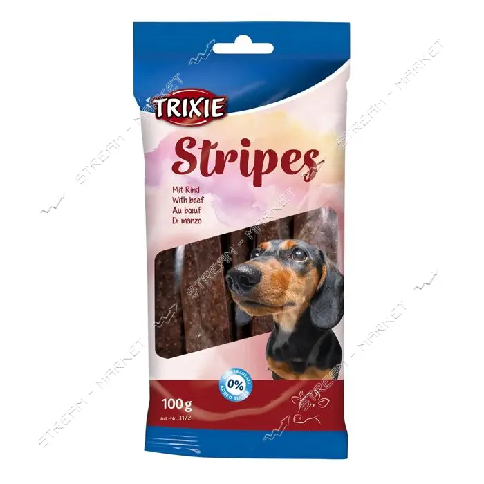 Лакомство для собак Trixie Stripes Light с говядиной 100г 10шт