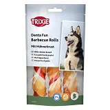 Кость для чистки зубов Trixie Denta Fun с курицей барбекю 12см 105г 3шт