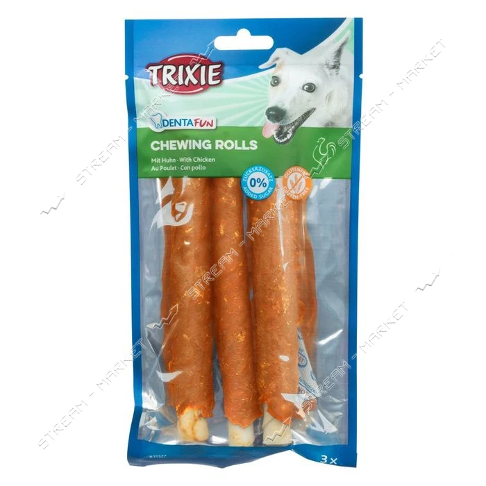 Кістка для чищення зубів Trixie Denta Fun з куркою 17см 140г 3шт                                    
