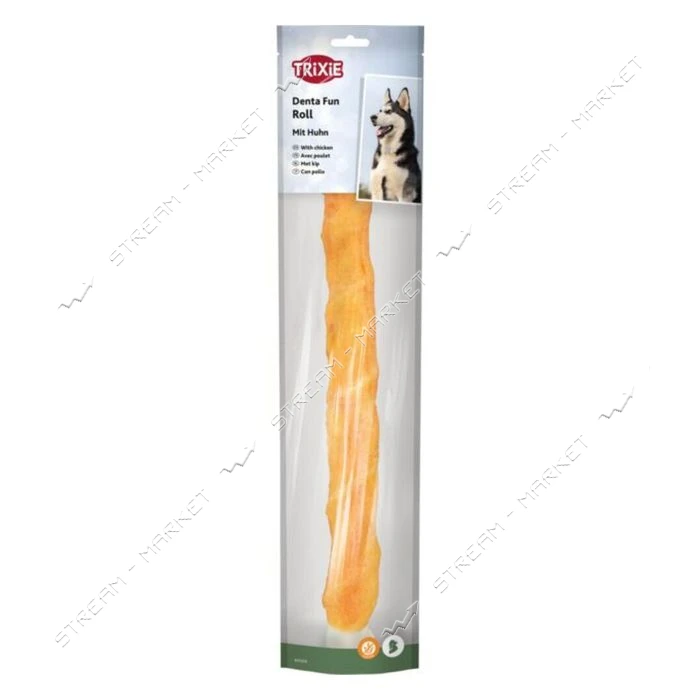 Паличка для чищення зубів Trixie Denta Fun з куркою 40см 170гр 1шт                                  