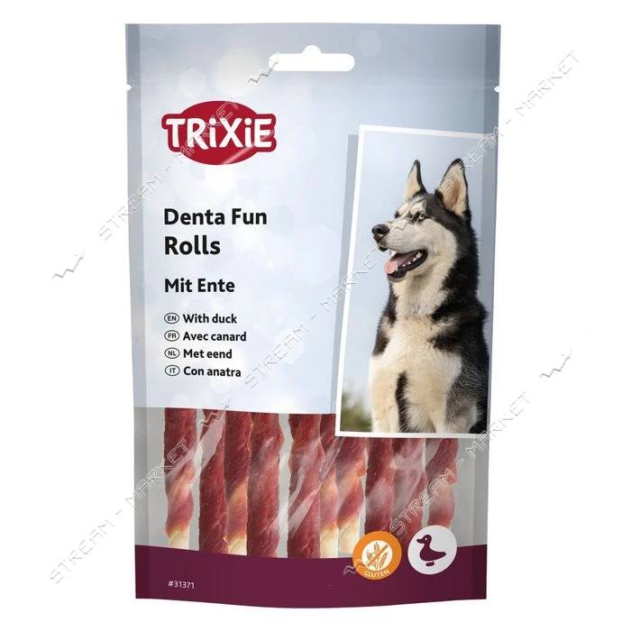 Паличка для чищення зубів Trixie Denta Fun з качкою 12см 80г 10шт