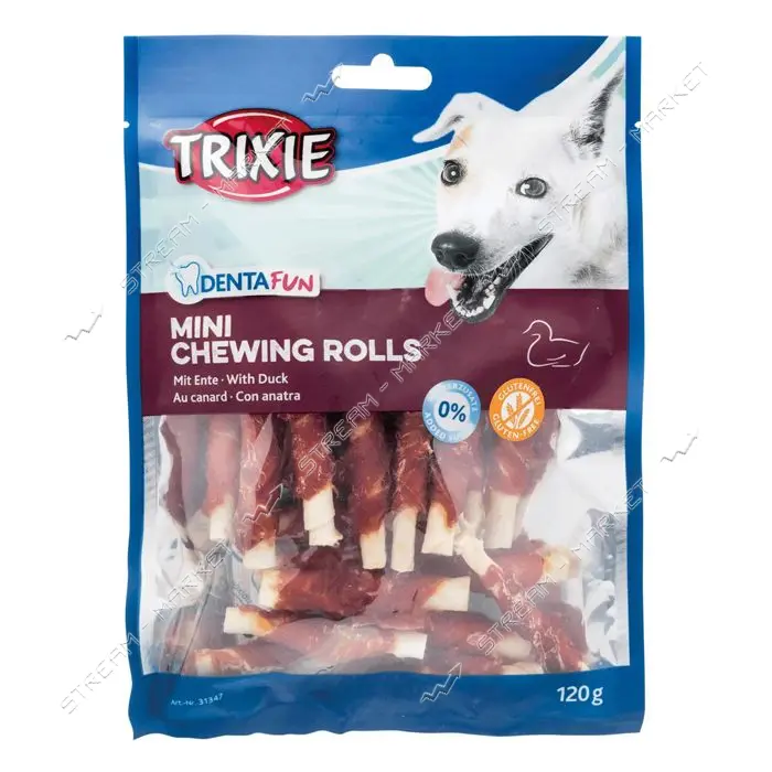Палочка для чистки зубов Trixie Denta Fun с уткой мини 6см 120г