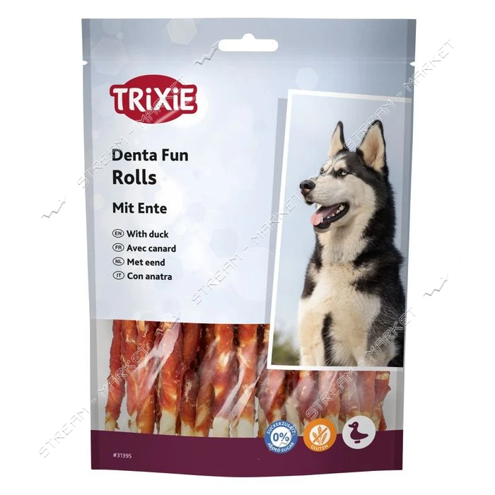 Палочка для чистки зубов Trixie Denta Fun с уткой 12см 240г 30шт