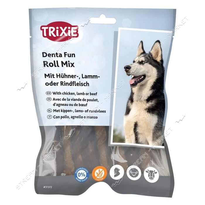 Палочка жевательный микс Trixie Denta Fun 10см 250г