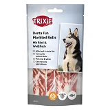 Палички для чищення зубів Trixie Denta Fun з мармуровою яловичиною 12см 70г 6шт