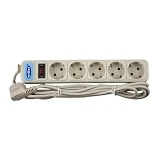 Сетевой фильтр Svittex SV-001 5/1.8м 3х0.75мм2 белый