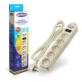 Сетевой фильтр Svittex SV-023 5 гнезд 1.8м 2хUSB 10А 3х0.75мм2