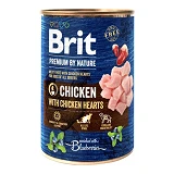 Консервы для собак Brit Premium by Nature курица с куринным сердцем 400г
