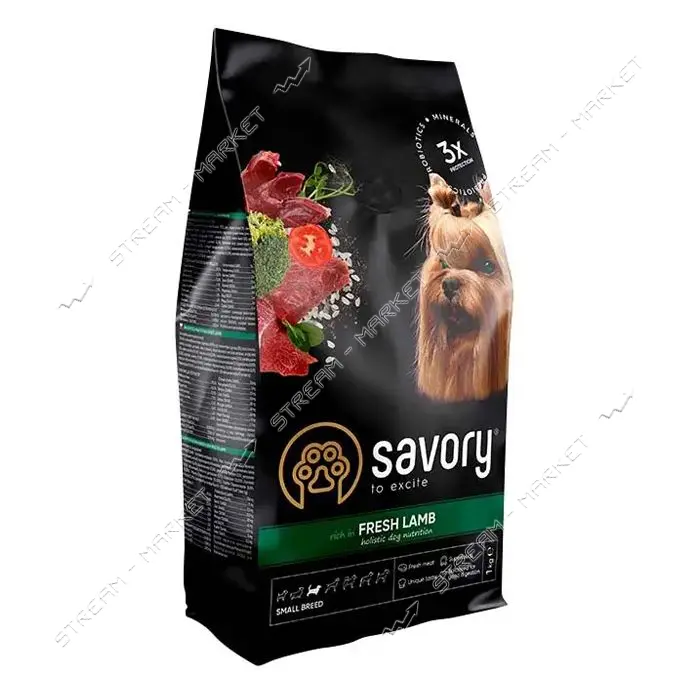 Сухой корм Savory для собак малых пород Ягненок 1кг