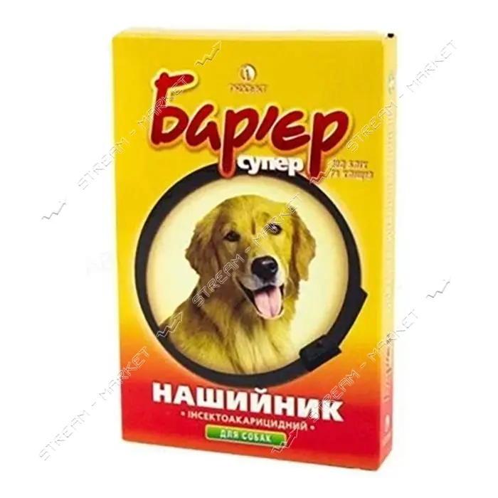 Ошейник антиблошиный Барьер для собак 65см черный