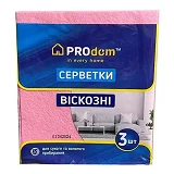 Салфетки вискозные Prodom для уборки 3шт (30*36)