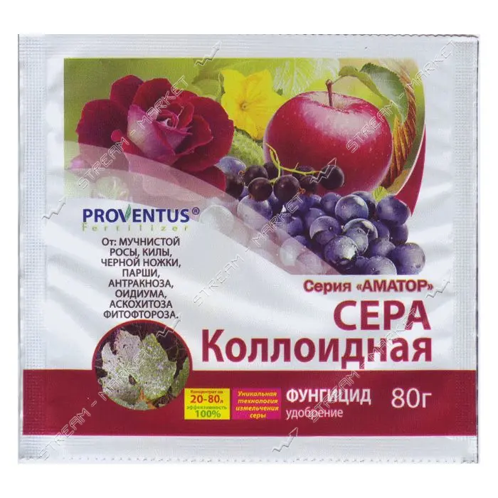 Водорастворимое удобрение Proventus Сера Коллоидная 80г