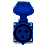 Розетка Lee 7123 32 А 220 В 2Р plus Е IP44 стационарная наружная                                    