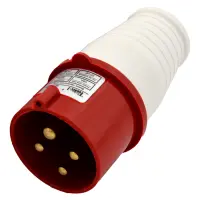Вилка переносная Takel 4 контакта 3Р плюс Е 16А 380В IP44 014                                       