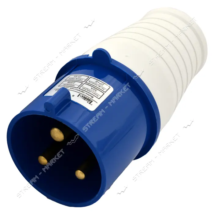 Вилка переносная Takel 3 контакта 2Р плюс Е 32А 220В IP44 023                                       