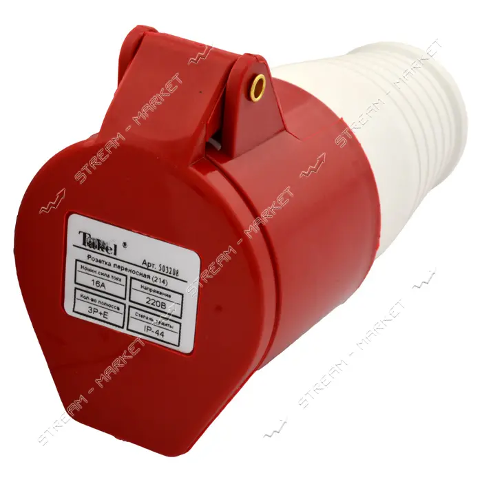 Розетка переносная Takel 4 контакта 3Р плюс Е 16А 380В IP44 214