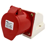 Розетка стационарная Takel 4 контакта 3Р плюс Е 32А 380В IP44 124                                   