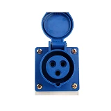 Розетка стационарная Electro House EH-PSS-316 3 контакта 2P plus PE 16А 220В IP44