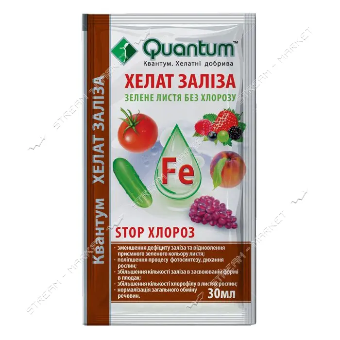 Микроудобрение стимулятор роста Quantum Хелат Железа 30мл                                           