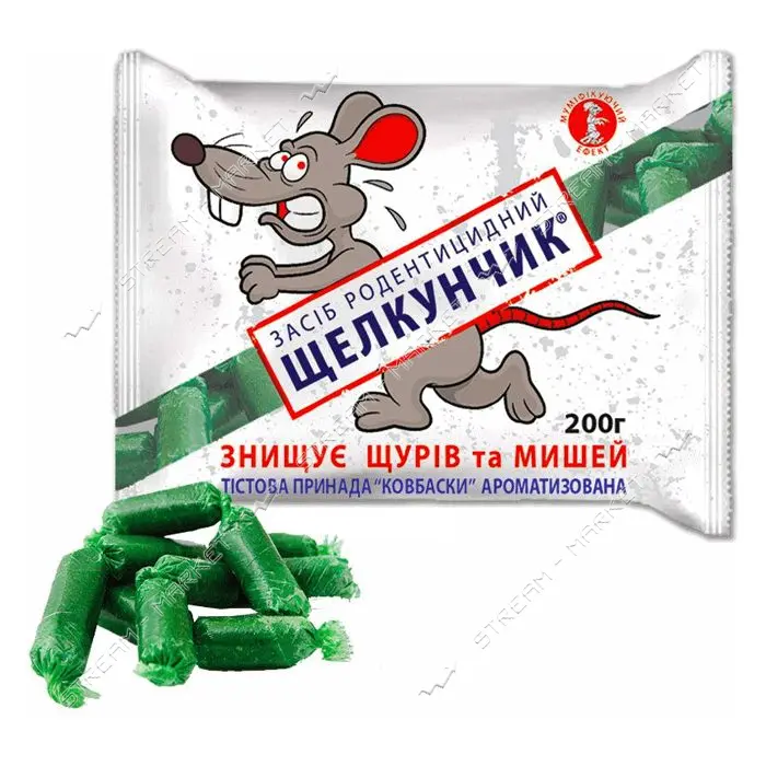 Тесто Щелкунчик против грызунов 0.2кг Украина                                                       