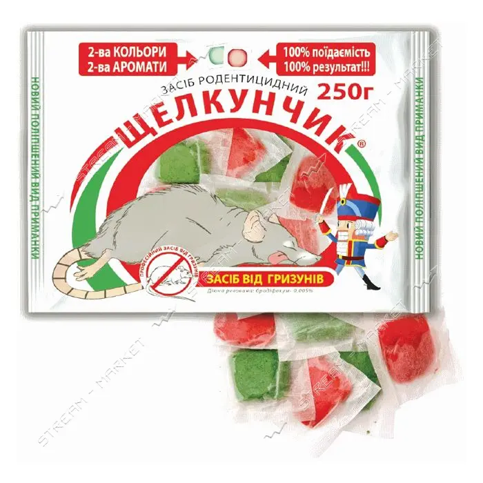Тесто Щелкунчик против грызунов 0.25кг Украина                                                      