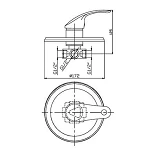 Смеситель для душевой кабины Haiba MARS 003 INNER встраиваемый