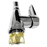 Смеситель для кухни Zerix SOP7 146 Reflector ухо на гайке и силиконовым изливом серый               